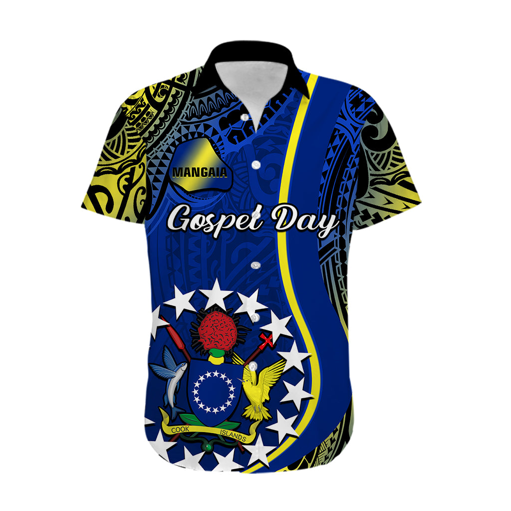 Polynesian Pride Cook Islands Hawaiian Shirt Mangaia Gospel Day Blue Version - Wonder Print Shop
