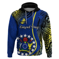 Polynesian Pride Cook Islands Hoodie Mangaia Gospel Day Blue Version - Wonder Print Shop