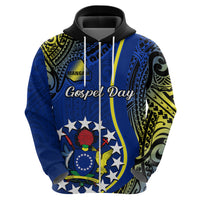 Polynesian Pride Cook Islands Hoodie Mangaia Gospel Day Blue Version - Wonder Print Shop