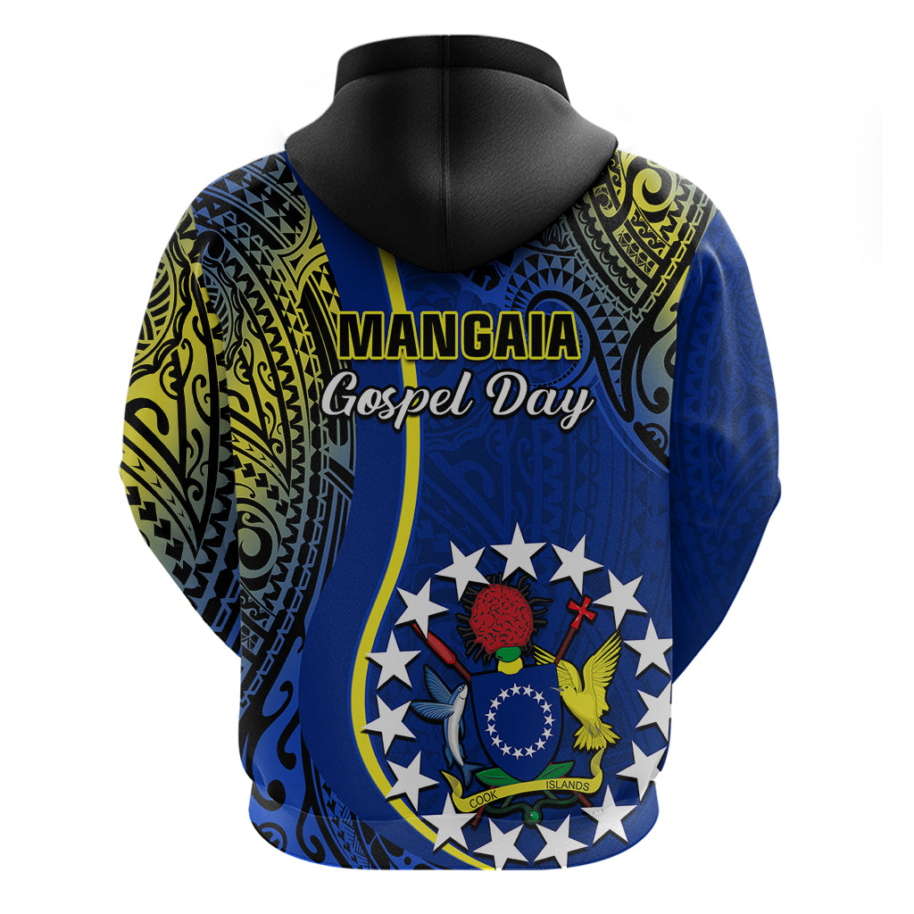 Polynesian Pride Cook Islands Hoodie Mangaia Gospel Day Blue Version - Wonder Print Shop