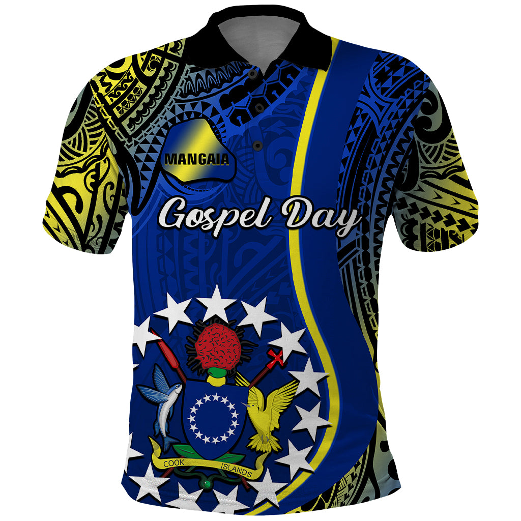 Polynesian Pride Cook Islands Polo Shirt Mangaia Gospel Day Blue Version - Wonder Print Shop