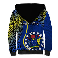 Polynesian Pride Cook Islands Sherpa Hoodie Mangaia Gospel Day Blue Version - Wonder Print Shop