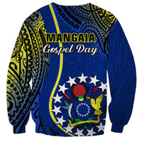Polynesian Pride Cook Islands Sweatshirt Mangaia Gospel Day Blue Version - Wonder Print Shop