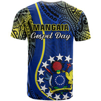 Polynesian Pride Cook Islands T Shirt Mangaia Gospel Day Blue Version - Wonder Print Shop