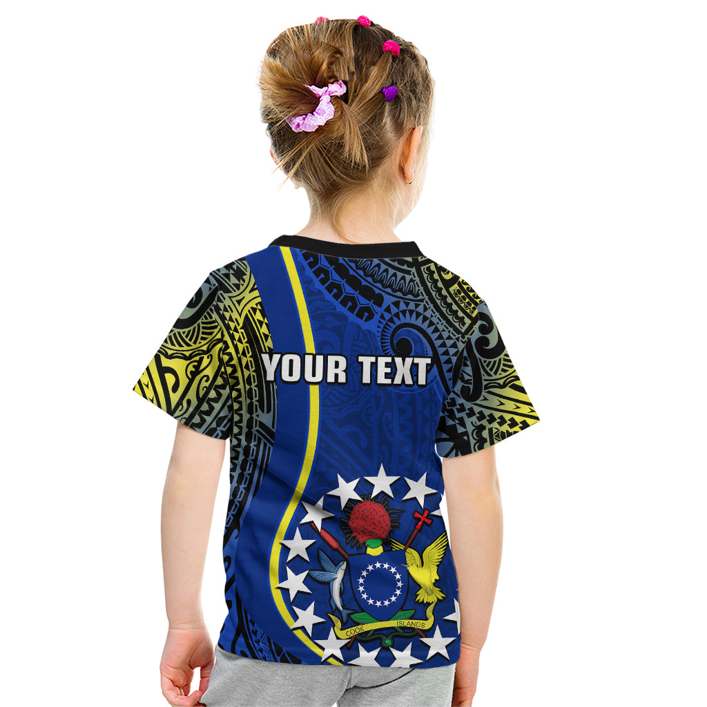 Personalised Cook Islands Kid T Shirt Mangaia Gospel Day Blue Version - Wonder Print Shop