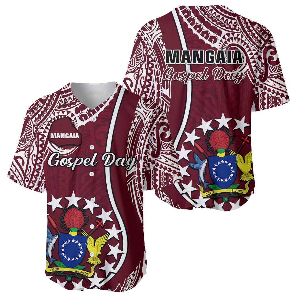 June 15 Mangaia Gospel Day Mangaia Cook Islands Baseball Jersey Maroon Version - Wonder Print Shop