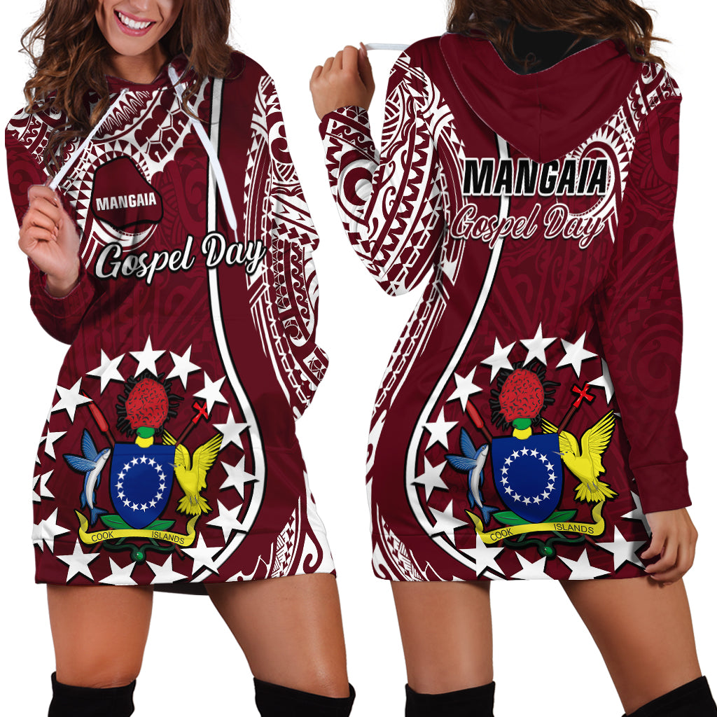 June 15 Mangaia Gospel Day Mangaia Cook Islands Hoodie Dress Maroon Version - Wonder Print Shop