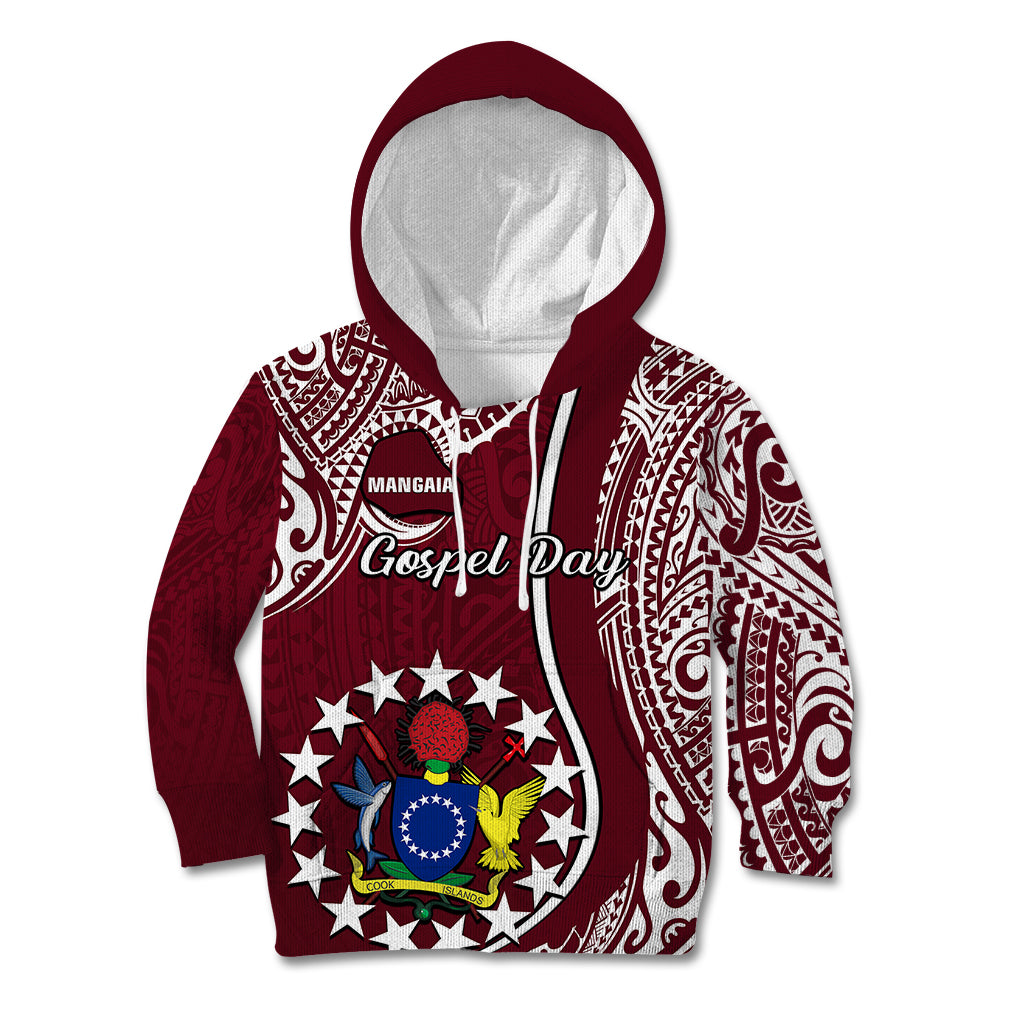 June 15 Mangaia Gospel Day Mangaia Cook Islands Kid Hoodie Maroon Version - Wonder Print Shop