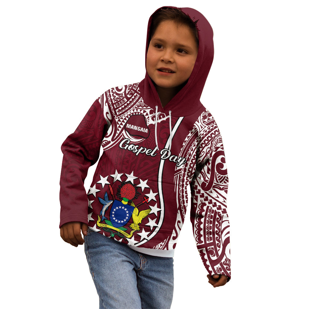 June 15 Mangaia Gospel Day Mangaia Cook Islands Kid Hoodie Maroon Version - Wonder Print Shop