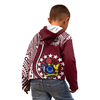 June 15 Mangaia Gospel Day Mangaia Cook Islands Kid Hoodie Maroon Version - Wonder Print Shop