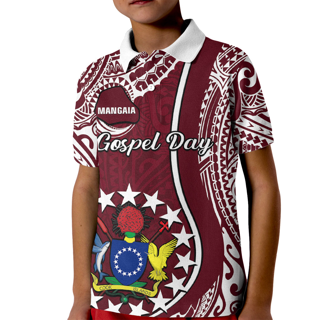 June 15 Mangaia Gospel Day Mangaia Cook Islands Polo Shirt for Kid Maroon Version - Wonder Print Shop