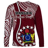 June 15 Mangaia Gospel Day Mangaia Cook Islands Long Sleeve Shirt Maroon Version - Wonder Print Shop