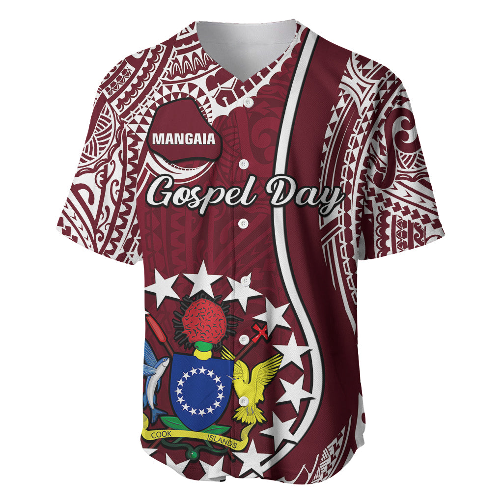 Personalised June 15 Mangaia Gospel Day Mangaia Cook Islands Baseball Jersey Maroon Version - Wonder Print Shop