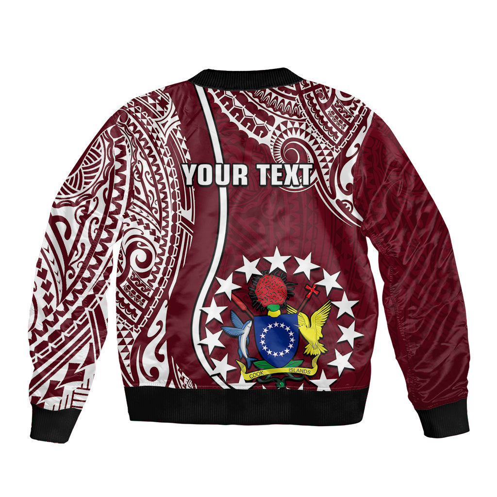 Personalised June 15 Mangaia Gospel Day Mangaia Cook Islands Bomber Jacket Maroon Version - Wonder Print Shop