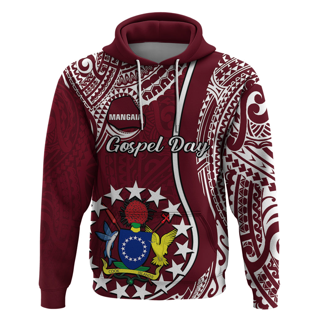 Custom June 15 Mangaia Gospel Day Mangaia Cook Islands Hoodie Maroon Version - Wonder Print Shop