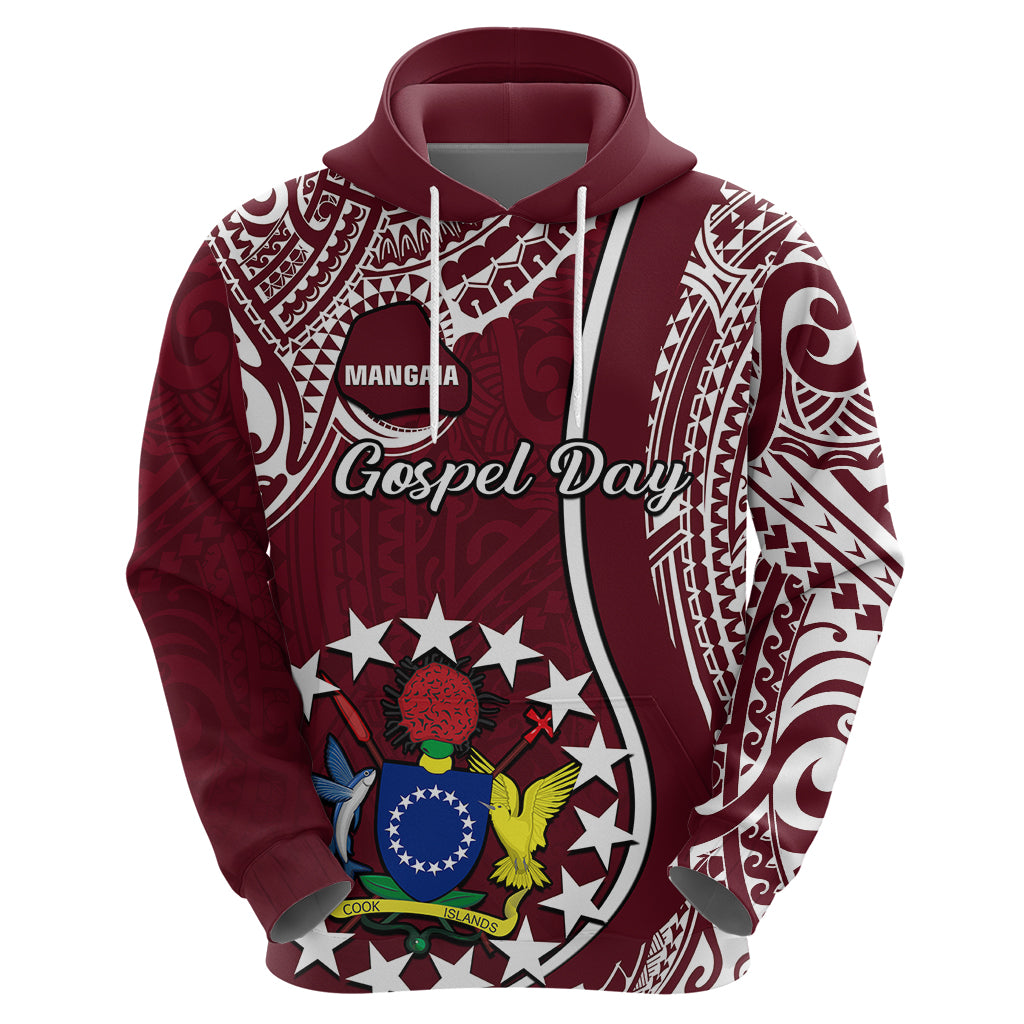 Custom June 15 Mangaia Gospel Day Mangaia Cook Islands Hoodie Maroon Version - Wonder Print Shop