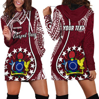 Personalised June 15 Mangaia Gospel Day Mangaia Cook Islands Hoodie Dress Maroon Version - Wonder Print Shop
