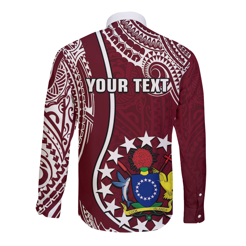 Personalised June 15 Mangaia Gospel Day Mangaia Cook Islands Long Sleeve Button Shirt Maroon Version - Wonder Print Shop