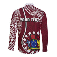 Personalised June 15 Mangaia Gospel Day Mangaia Cook Islands Long Sleeve Button Shirt Maroon Version - Wonder Print Shop