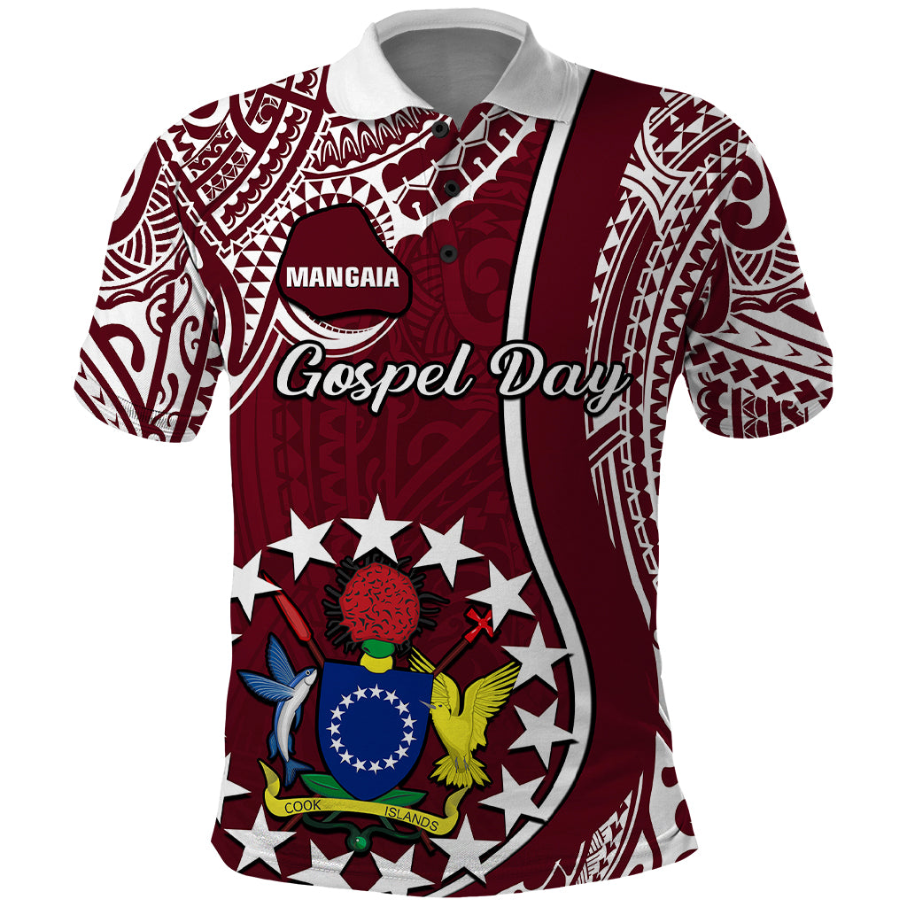 Custom June 15 Mangaia Gospel Day Mangaia Cook Islands Polo Shirt Maroon Version - Wonder Print Shop