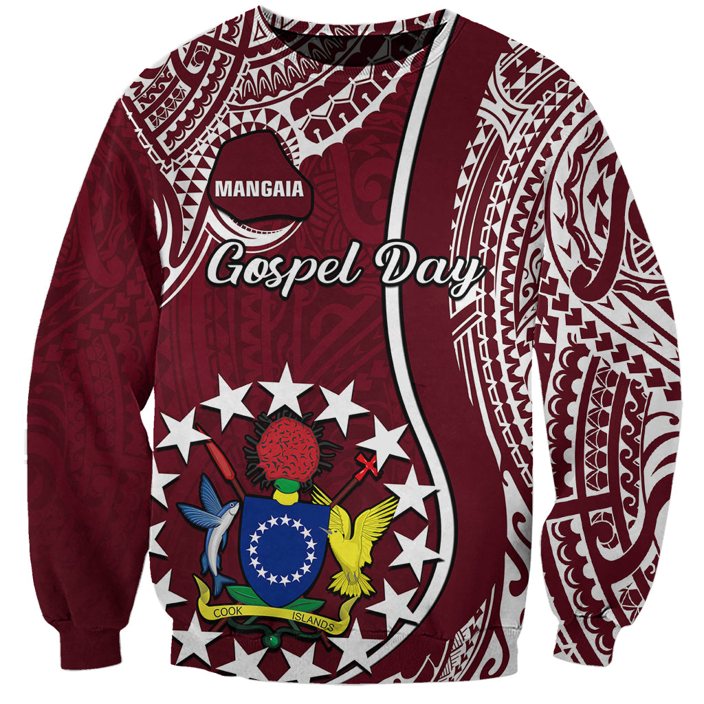 Personalised June 15 Mangaia Gospel Day Mangaia Cook Islands Sweatshirt Maroon Version - Wonder Print Shop