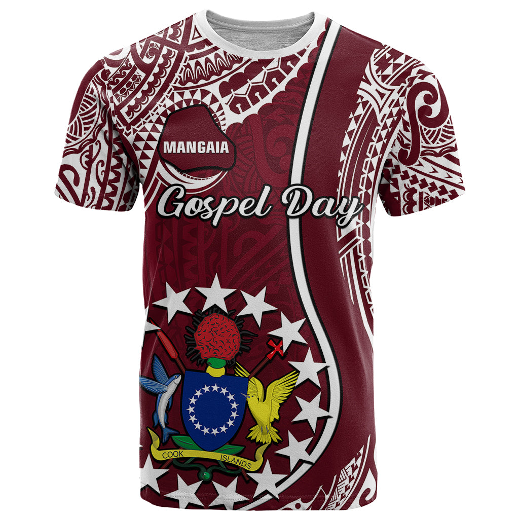 Personalised June 15 Mangaia Gospel Day Mangaia Cook Islands T Shirt Maroon Version - Wonder Print Shop