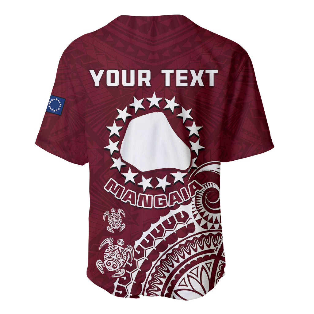 Personalised Mangaia Cook Islands Baseball Jersey Polynesian Sea Turtle - Wonder Print Shop