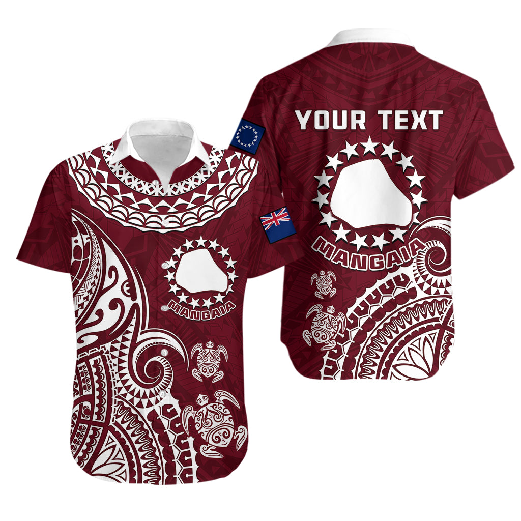 Personalised Mangaia Cook Islands Hawaiian Shirt Polynesian Sea Turtle - Wonder Print Shop