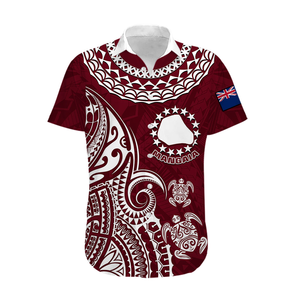Personalised Mangaia Cook Islands Hawaiian Shirt Polynesian Sea Turtle - Wonder Print Shop