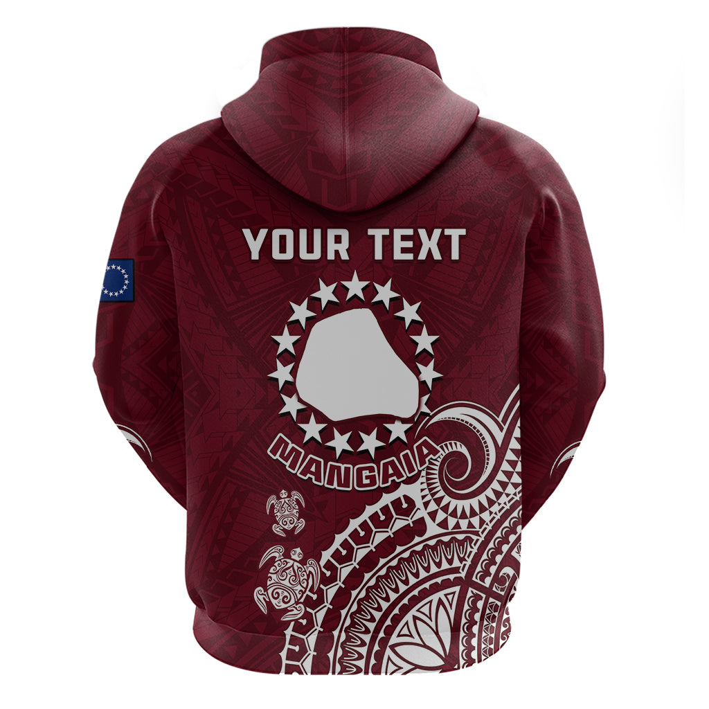 Custom Mangaia Cook Islands Hoodie Polynesian Sea Turtle - Wonder Print Shop
