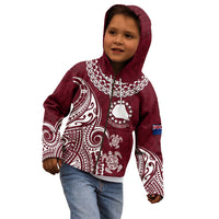 Personalised Mangaia Cook Islands Kid Hoodie Polynesian Sea Turtle - Wonder Print Shop