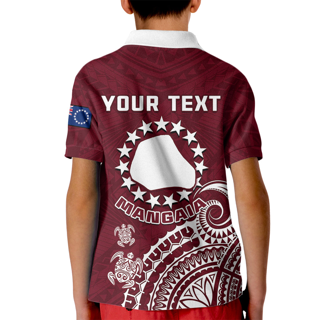 Custom Mangaia Cook Islands Polo Shirt for Kid Polynesian Sea Turtle - Wonder Print Shop