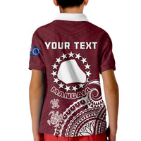 Custom Mangaia Cook Islands Polo Shirt for Kid Polynesian Sea Turtle - Wonder Print Shop