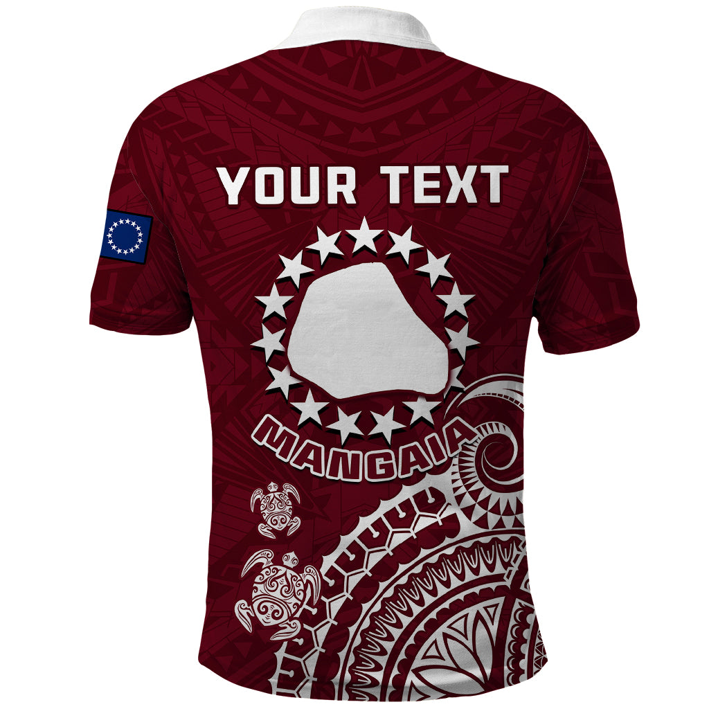 Custom Mangaia Cook Islands Polo Shirt Polynesian Sea Turtle - Wonder Print Shop