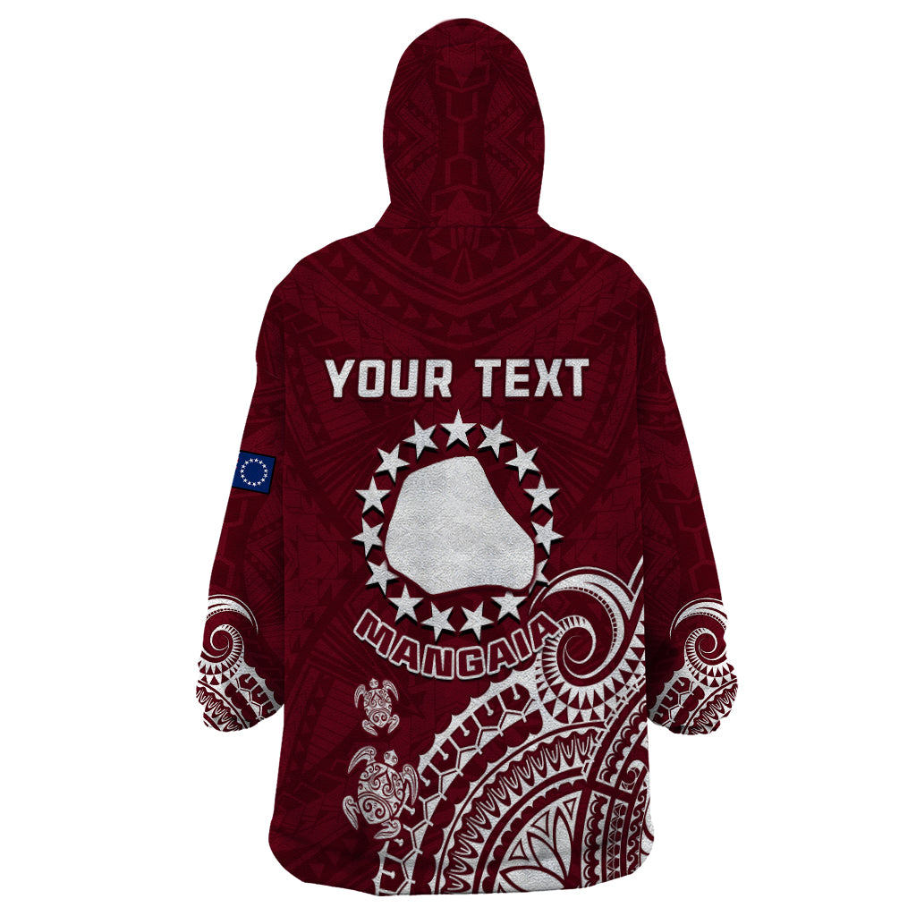 Personalised Mangaia Cook Islands Wearable Blanket Hoodie Polynesian Sea Turtle - Wonder Print Shop