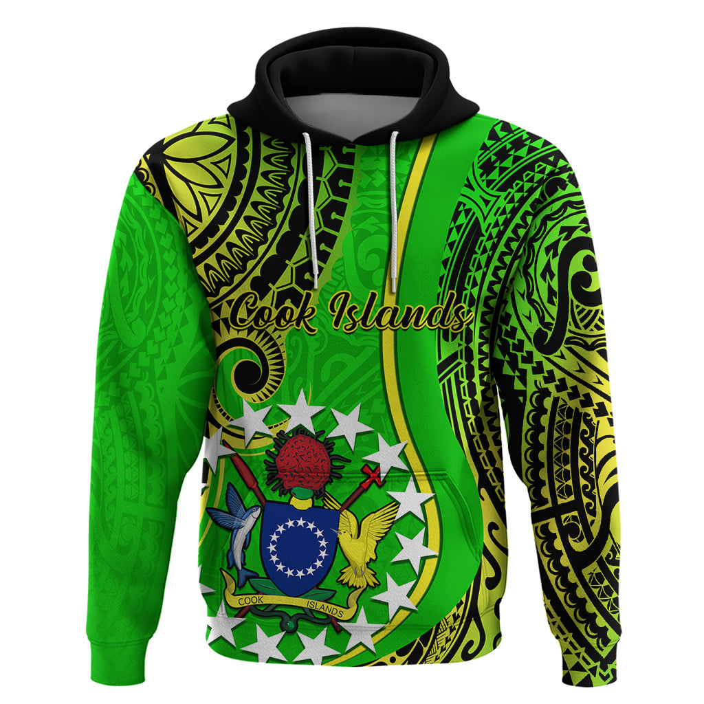 Polynesian Pride Cook Islands Hoodie Kuki Airani Coat Of Arms - Wonder Print Shop
