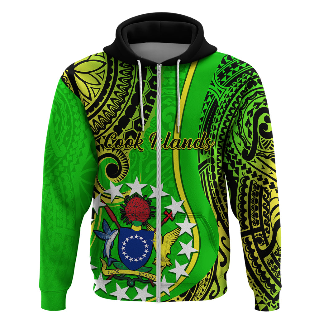Polynesian Pride Cook Islands Hoodie Kuki Airani Coat Of Arms - Wonder Print Shop