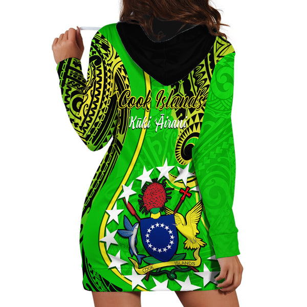 Personalised 20 July Atiu Island Gospel Day Hoodie Dress Cook Islands Tribal Pattern LT14