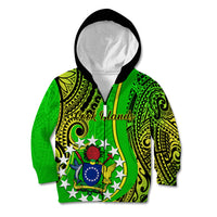 Polynesian Pride Cook Islands Kid Hoodie Kuki Airani Coat Of Arms - Wonder Print Shop