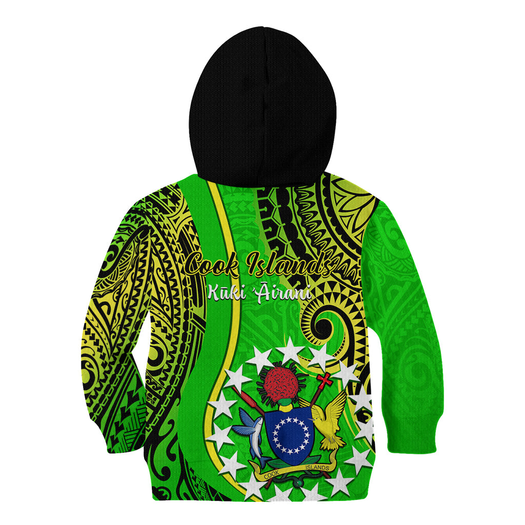 Polynesian Pride Cook Islands Kid Hoodie Kuki Airani Coat Of Arms - Wonder Print Shop
