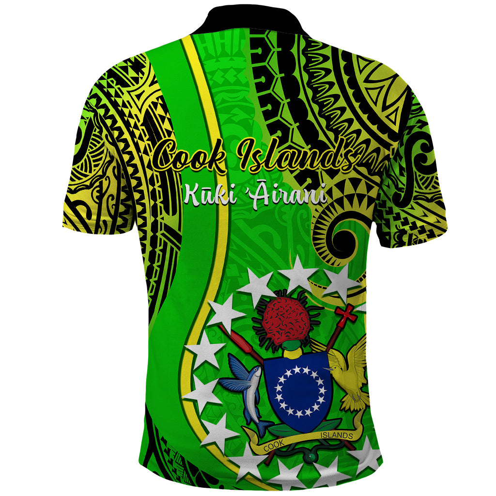 Polynesian Pride Cook Islands Polo Shirt Kuki Airani Coat Of Arms - Wonder Print Shop