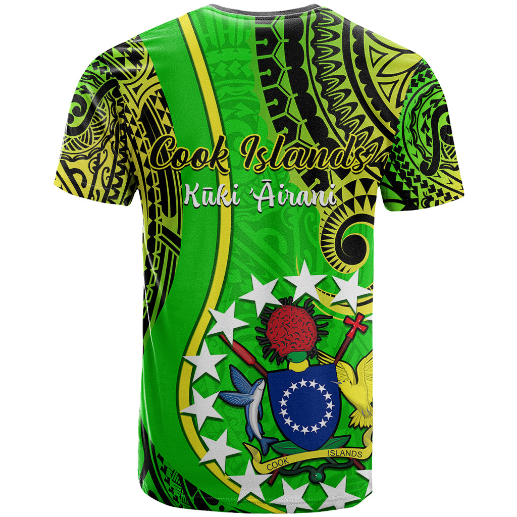Polynesian Pride Cook Islands T Shirt Kuki Airani Coat Of Arms - Wonder Print Shop