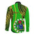 Personalised Cook Islands Long Sleeve Button Shirt Kuki Airani Coat Of Arms - Wonder Print Shop