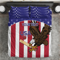 Custom USA 2024 Cricket Bedding Set Go Champions Eagles - Wonder Print Shop