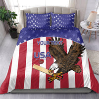 Custom USA 2024 Cricket Bedding Set Go Champions Eagles - Wonder Print Shop