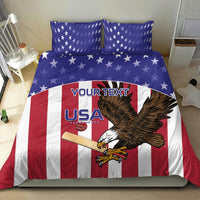 Custom USA 2024 Cricket Bedding Set Go Champions Eagles - Wonder Print Shop