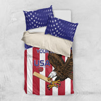 Custom USA 2024 Cricket Bedding Set Go Champions Eagles - Wonder Print Shop