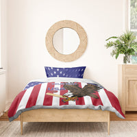 Custom USA 2024 Cricket Bedding Set Go Champions Eagles - Wonder Print Shop