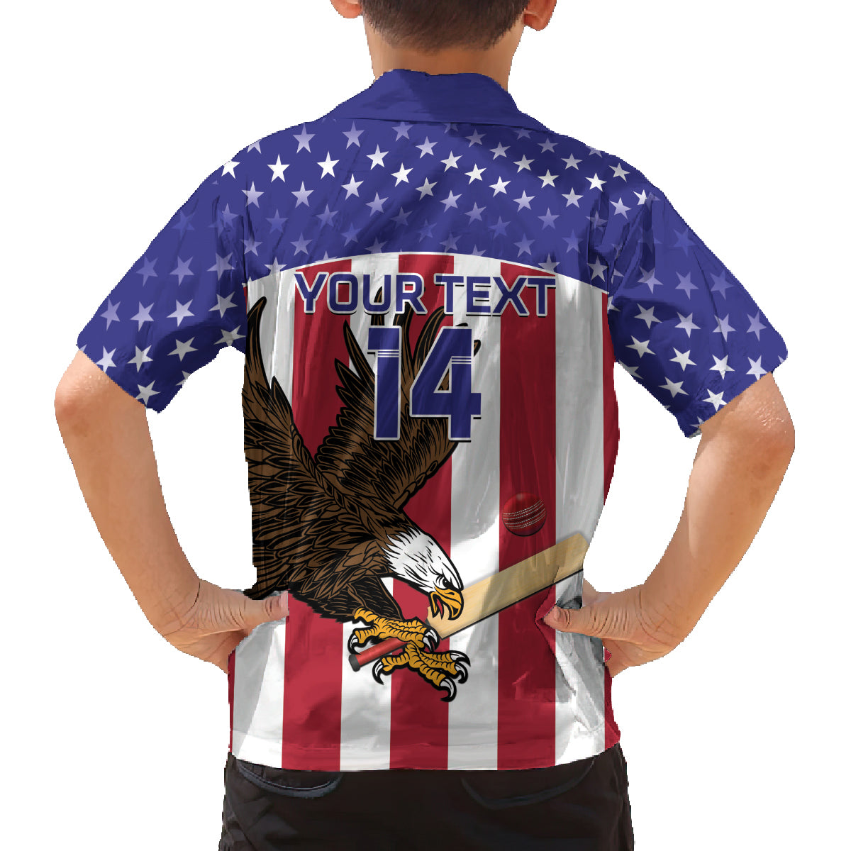 Custom USA 2024 Cricket Family Matching Off Shoulder Maxi Dress and Hawaiian Shirt Go Champions Eagles - Wonder Print Shop