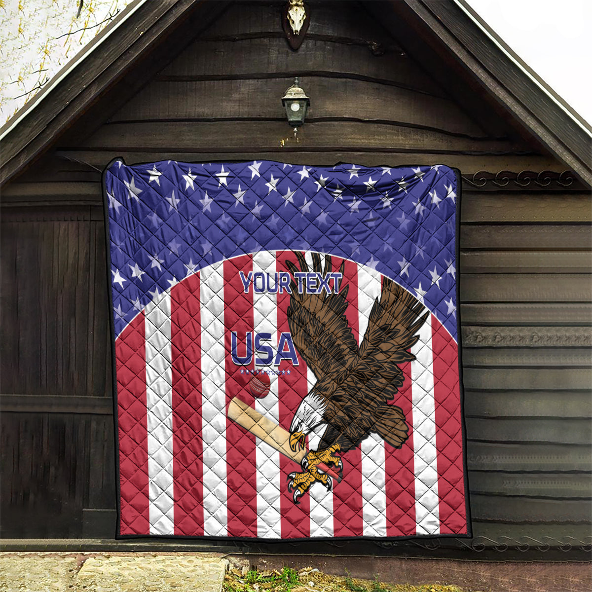 Custom USA 2024 Cricket Quilt Go Champions Eagles - Wonder Print Shop